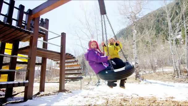 Les enfants s'amusent à balancer — Video