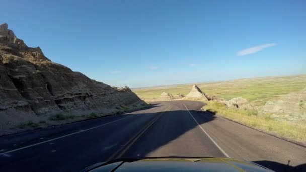 Conducir Badlands, Dakota del Sur — Vídeo de stock