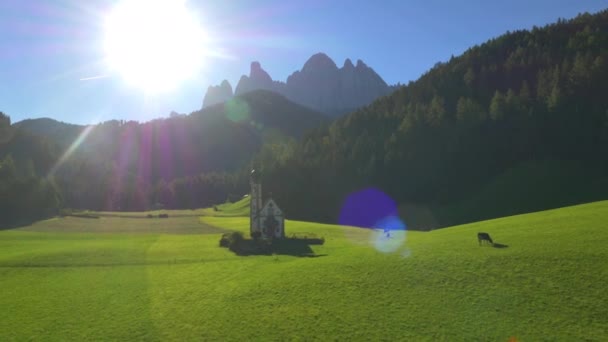 St Johann Şapel, Alto Adige — Stok video
