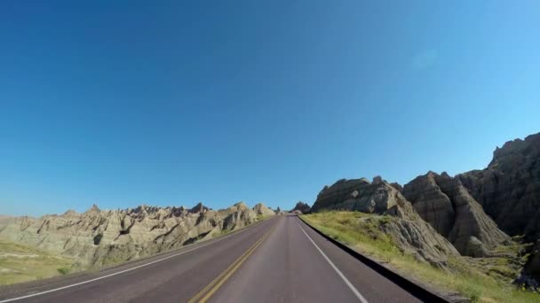 Drijvende Badlands, South Dakota — Stockvideo