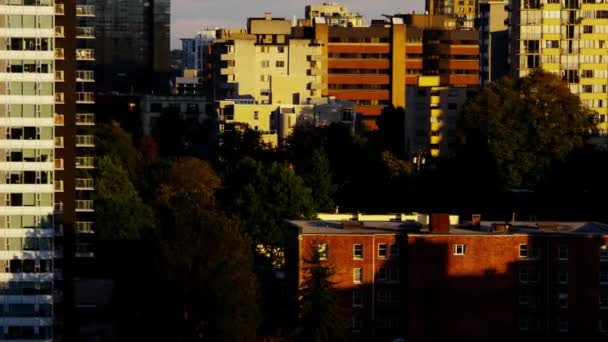Arranha-céus de Vancouver para a vida urbana — Vídeo de Stock