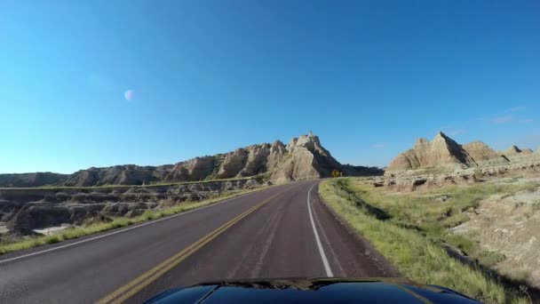 Condução Badlands, Dakota do Sul — Vídeo de Stock