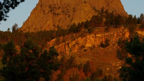 National Monument the Devils Tower — Stock Video