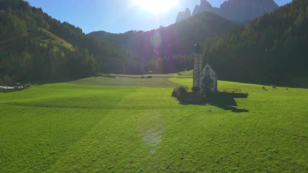 Igreja de St Johann Ranui, Itália — Vídeo de Stock