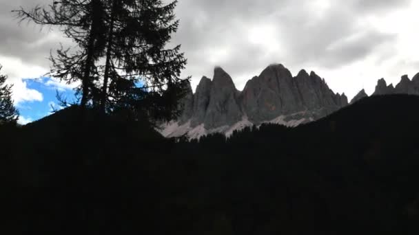 Alto Adige szczyty, Dolomity, Włochy — Wideo stockowe