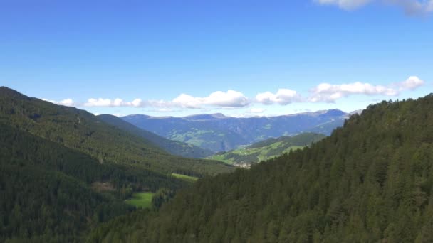 Lasu alpejskie doliny, Włochy — Wideo stockowe