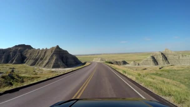 Driving Badlands, South Dakota Stock Video