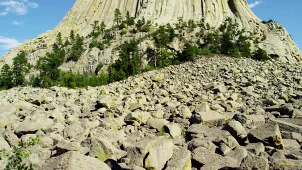 Monumento a la Torre del Demonio, Wyoming — Vídeo de stock