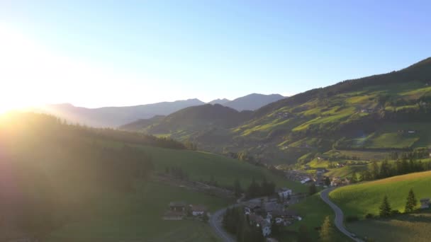 Alpiner Wald und Gebirgstal — Stockvideo