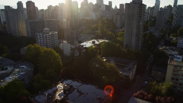 Vancouver skyline and residential living — Stock Video