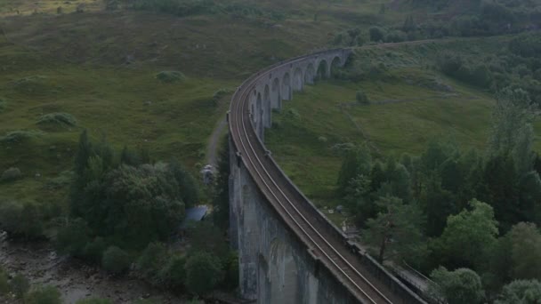 Vasúti Glenfinnan viadukt, Skócia — Stock videók