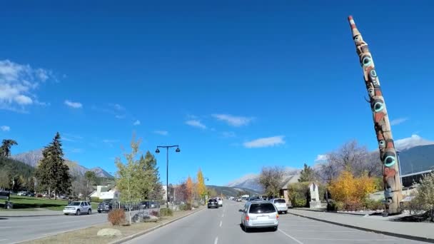 Jasper town in Icefields Parkway Alberta — Stock Video