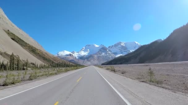 Στον ποταμό βουνό Icefields Parkway — Αρχείο Βίντεο