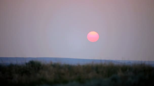 Salida del sol sobre la pradera, Nebraska, EE.UU. — Vídeos de Stock