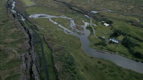 Rift bölge Thingvellir, İzlanda — Stok video