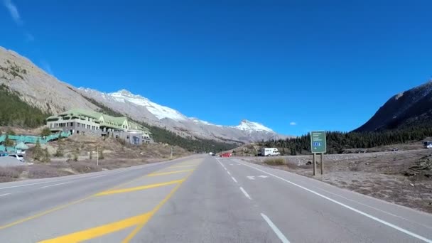 Icefields Parkway, αυτοκινητόδρομο 93 Αλμπέρτα, Καναδάς — Αρχείο Βίντεο