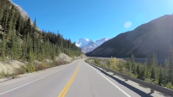 カナダの氷河のパークウェイ — Stock video