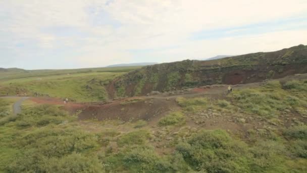 Kerid 火山口湖，冰岛 — 图库视频影像