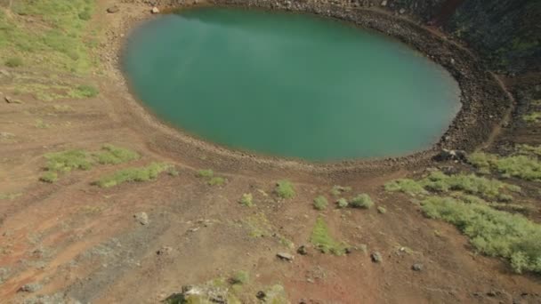 Kerid Crater Lake, Iceland — Stock Video