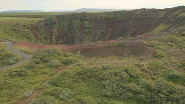 Lago del cráter Kerid, Islandia — Vídeos de Stock