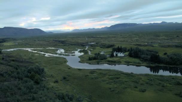 Szakadék zóna Thingvellir, Izland — Stock videók