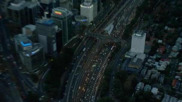 Gebouwen van de stad en snelweg, Sydney — Stockvideo