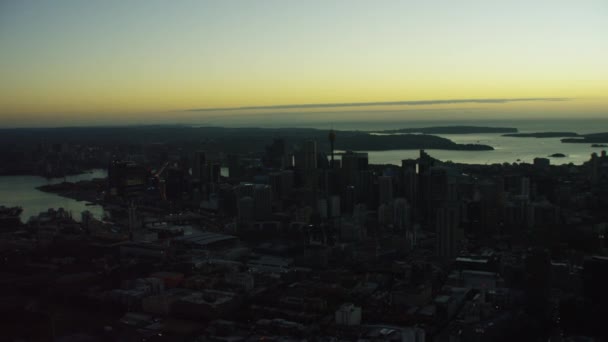日出时的悉尼城市景观 — 图库视频影像