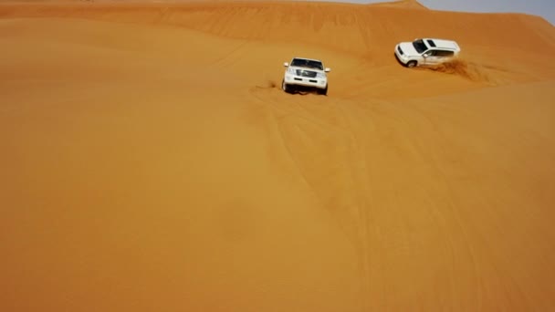 Pustynne Safari pojazdów dune bashing — Wideo stockowe