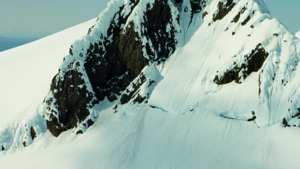 Rugged glacial mountains in Alaska — Stock Video