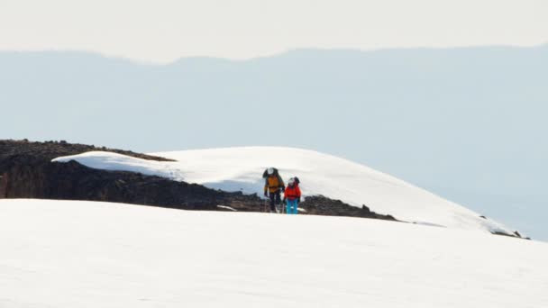 在阿拉斯加的登山 — 图库视频影像