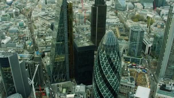 Augurk skyscraper gebouw in Londen — Stockvideo