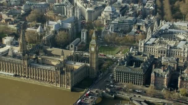 Berömda turism sevärdheter London City — Stockvideo