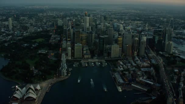 シドニーハーバーブリッジとオペラハウス — ストック動画