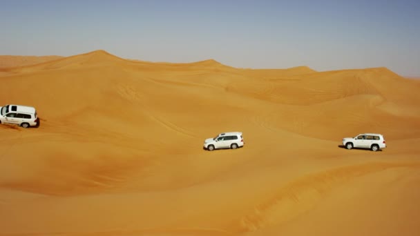 Veículos fora de estrada no deserto Safari — Vídeo de Stock