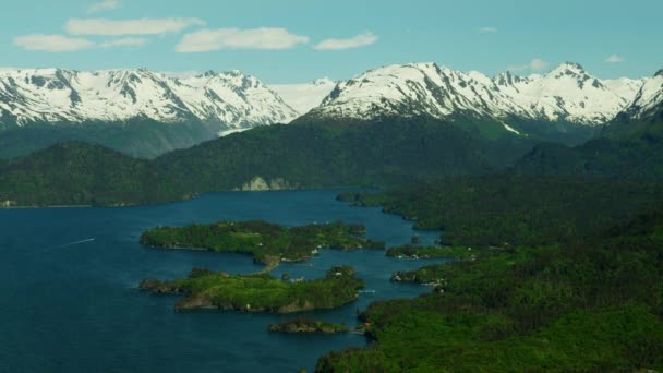 Montañas e islas en la bahía de Kachemak , — Vídeos de Stock