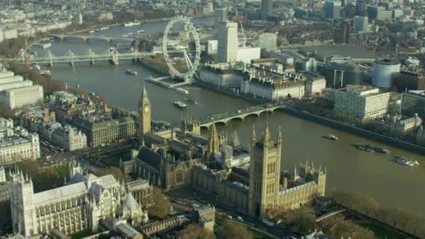 Pontos turísticos famosos Cidade de Londres — Vídeo de Stock