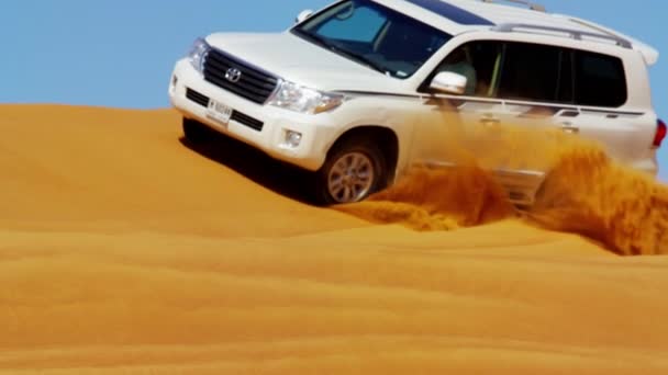 Öken fordonet dune bashing — Stockvideo