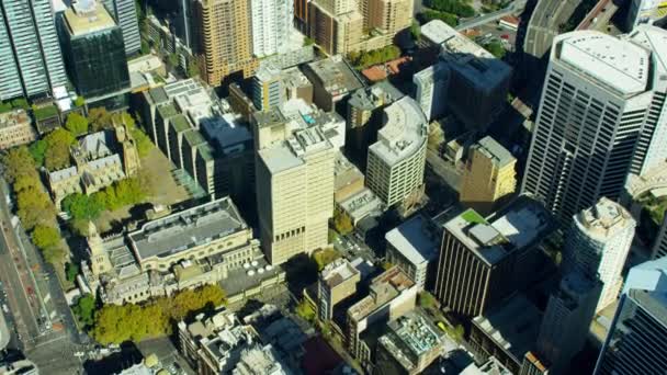 Здания города в центре Сиднея — стоковое видео