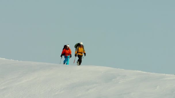 Bergbeklimmers in Alaska — Stockvideo