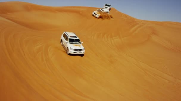 Dune de sable Voyage dans le désert de Dubaï, Arabie — Video