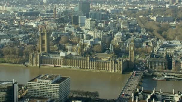 Big ben och houses av parlamentet i london — Stockvideo