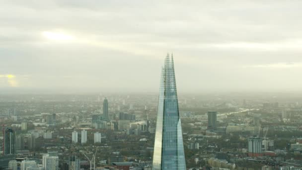 City of London Uk με θραύσμα του κτιρίου — Αρχείο Βίντεο