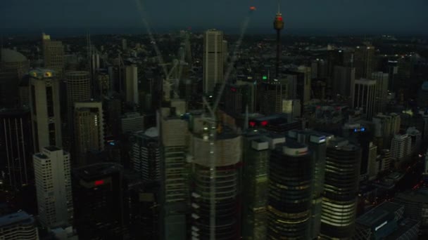 Şehir şehir merkezinde Sidney içinde gökdelenler — Stok video