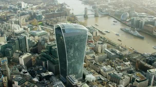 Walkie Talkie byggnad i London — Stockvideo