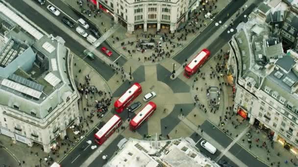 Oxford Circus Londra çevresinde binalar — Stok video