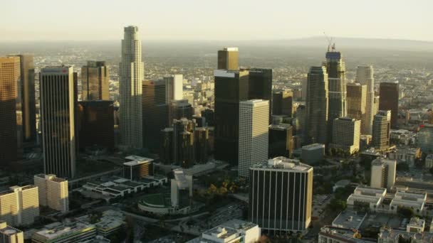 Sonnenuntergang der Innenstadt los angeles — Stockvideo