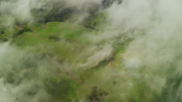 Nubes sobre verdes colinas en el Parque Estatal Mt Diablo — Vídeo de stock