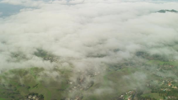 Cloudscape πάνω από Mt Diablo State Park, Καλιφόρνια — Αρχείο Βίντεο