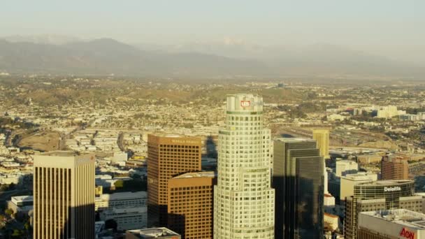 Λος Άντζελες και προαστιακές περιοχές στο ηλιοβασίλεμα — Αρχείο Βίντεο