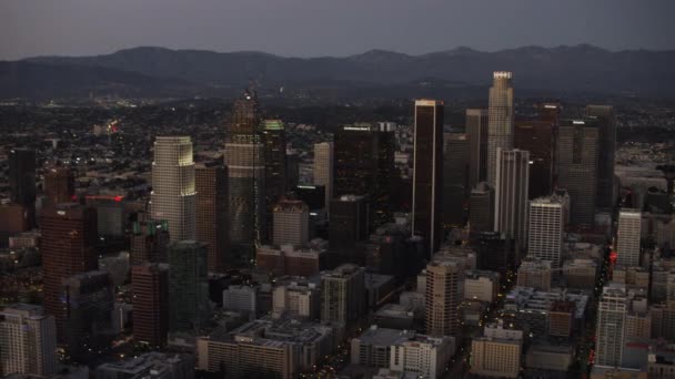洛杉矶城市景观的夜晚 — 图库视频影像